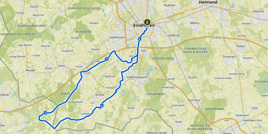 Route Cyklist - 70 km Rondje Wielercafes - wielercafes.nl