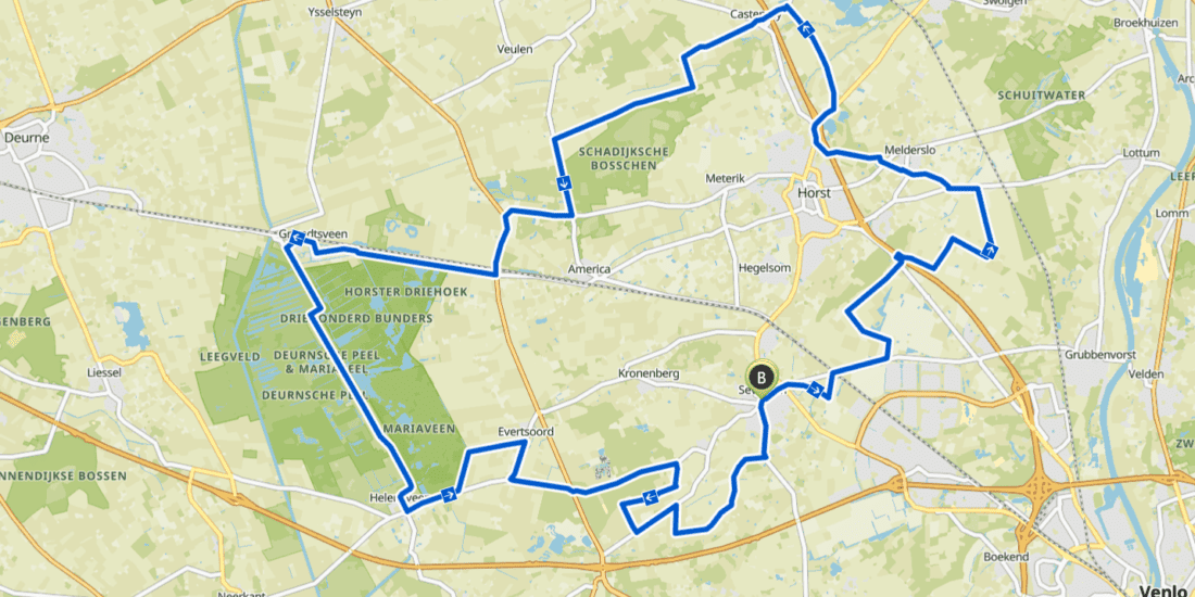 Route Trapperie - 60 km Rondje Wielercafes - wielercafes.nl