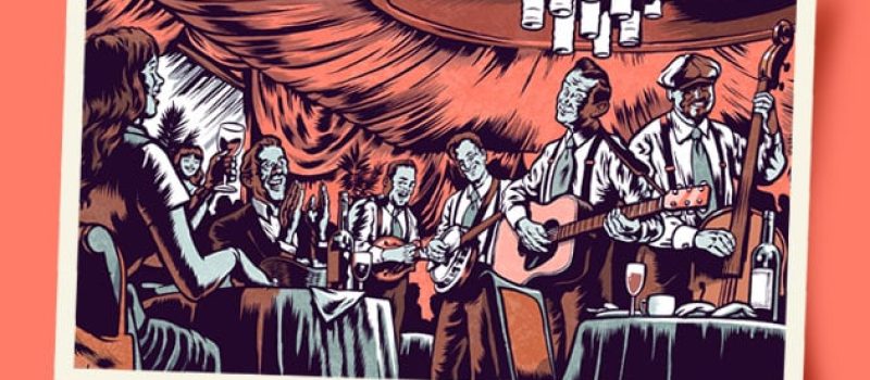 De Goldies liveband tijdens pop-up wielercafé NK Wielrennen