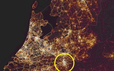Heatmap fietsend Nederland - wielercafes.nl (2.2) _Strava