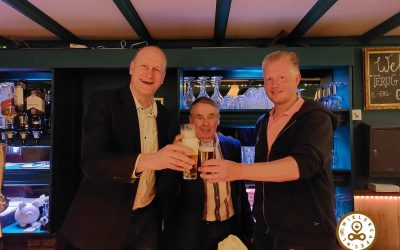 Hennie en Rik tijdens pop-up wielercafé - maart 2022 - wielercafes.nl