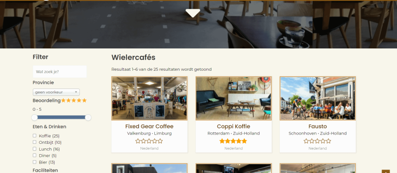 Wielercafés.nl – Bezoek, beoordeel en vergelijk alle wielercafés