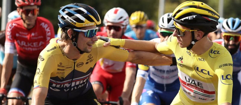 Pogacar & Roglic in Tour de France 2020 - wielercafes.nl