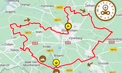 RWT 2023 route 70 km - Rondje Wielercafes in de Tour - wielercafes.nl - v1