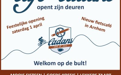 Uitnodiging wielercafé - Opening Café Cadans in Arnhem