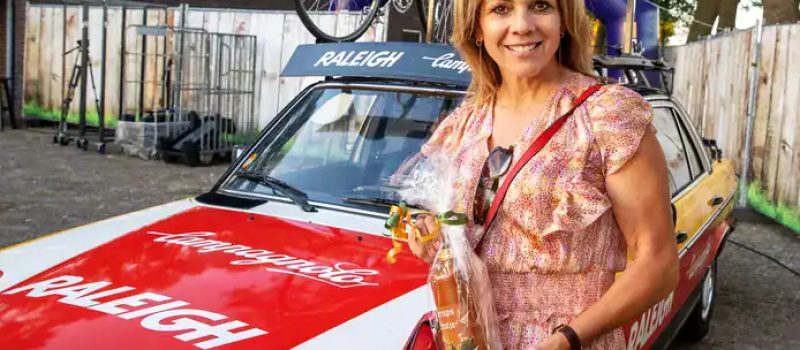 Leontien van Moorsel bij het pop-up Wielercafé in Lierop - wielercafes.nl